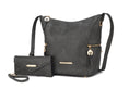 Load image into Gallery viewer, (charcoal)Lux Hobo Bag with Wallet by Mia K - BagNook
