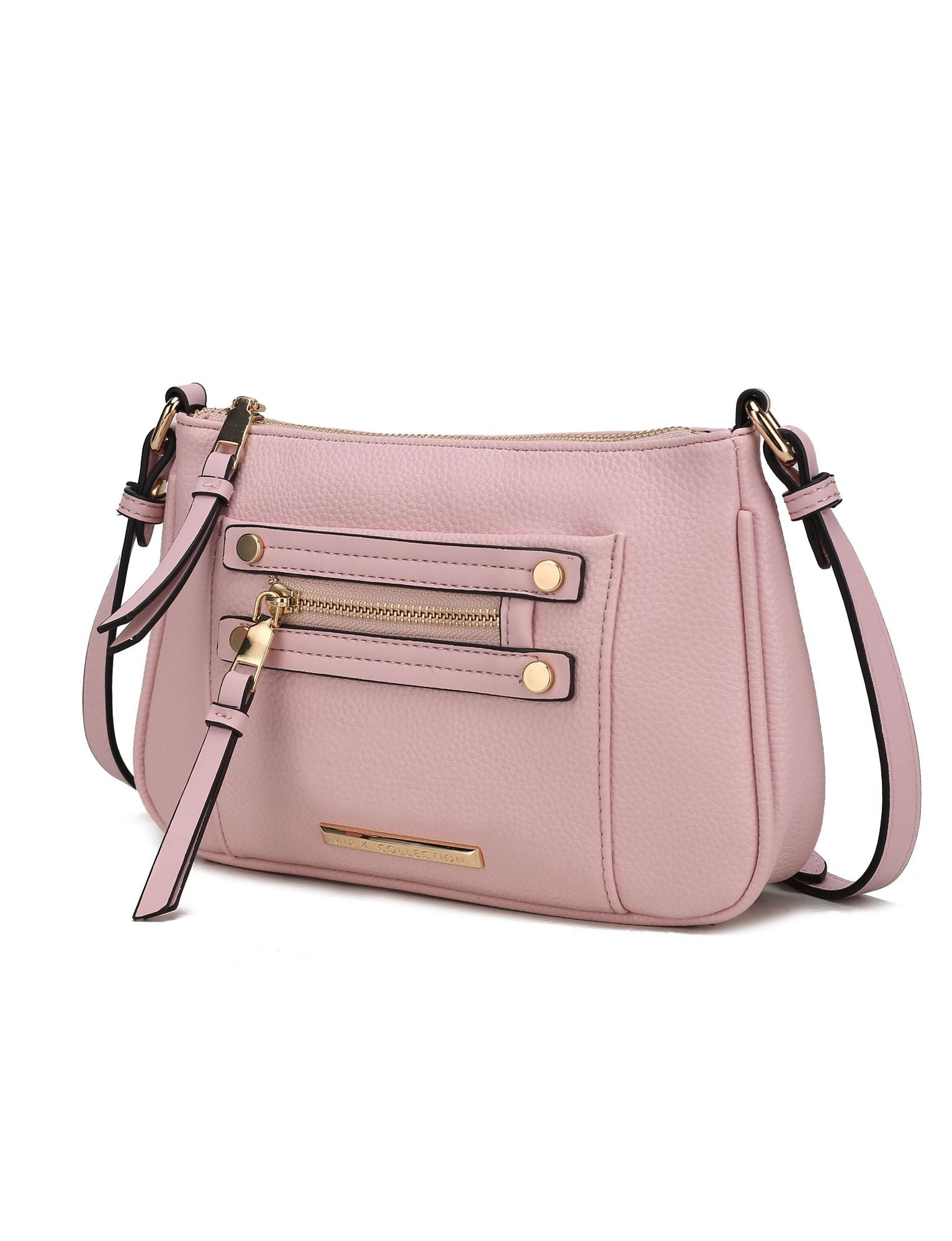 (pink)Essie Crossbody Vegan Leather by Mia k - BagNook