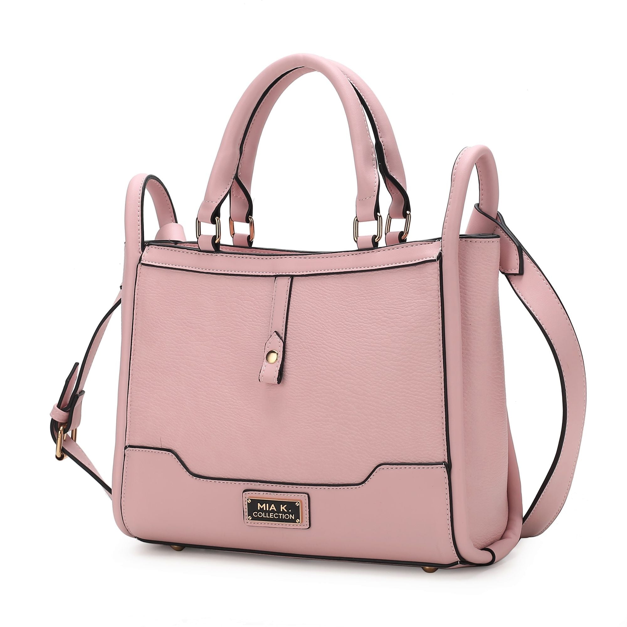 (pink)Melody V-Leather Tote by Mia K - BagNook
