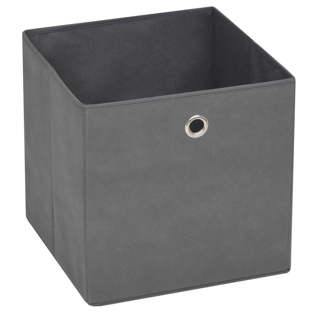 Storage Boxes 4 pcs Non-woven Fabric 11"x11"x11" - Gray - BagNook