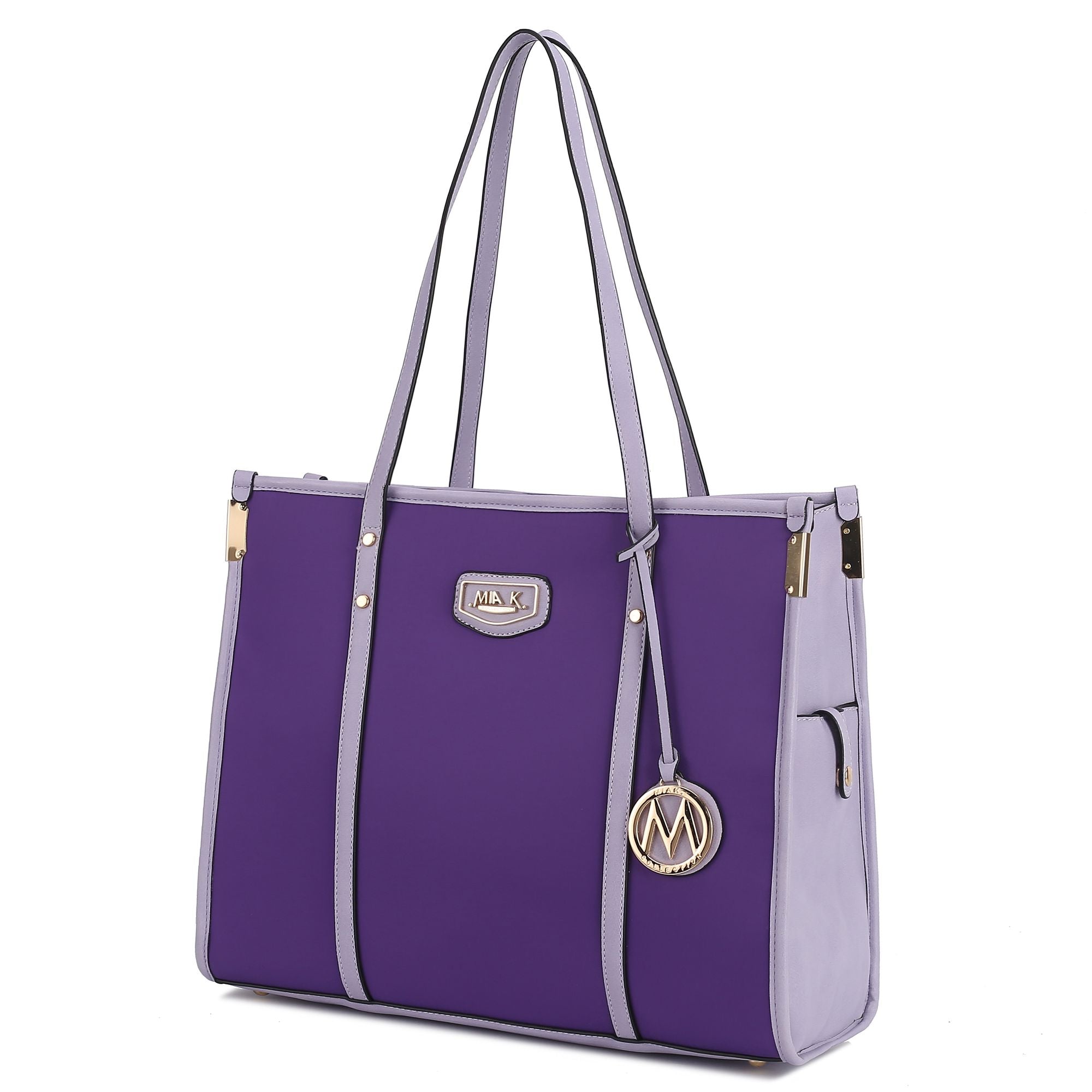 (purple lavender)Kindred Oversize Tote Vegan Leather by Mia k - BagNook
