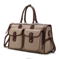 Load image into Gallery viewer, (taupe)Genevieve Duffel Color Block by Mia k - BagNook
