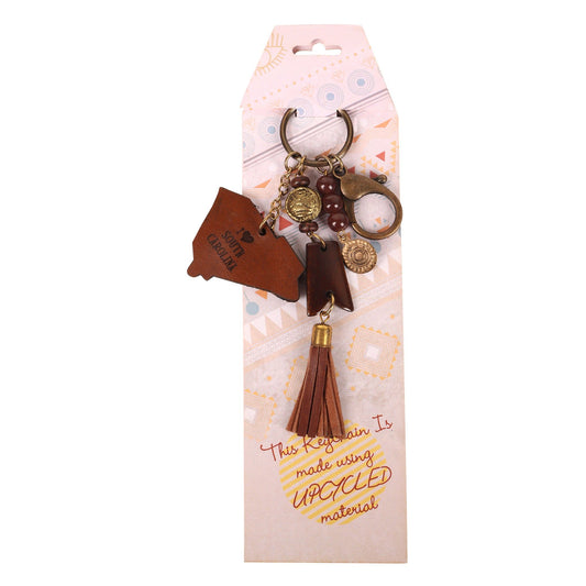 SOUTH CAROLINA keychain - Upcycled Materials - BagNook