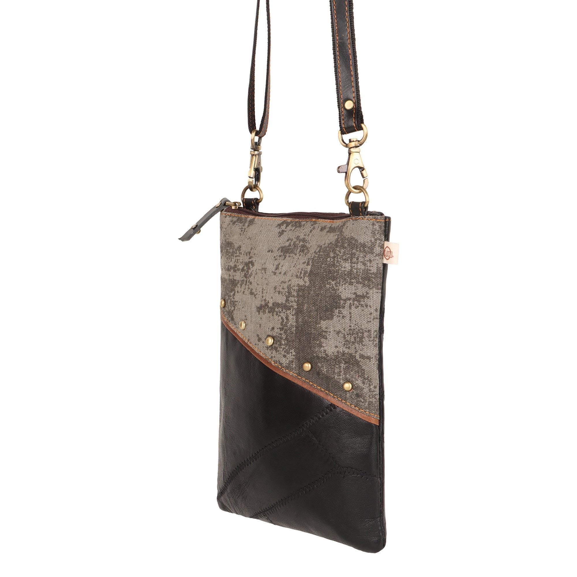 Madison Black Brisk Crossbody - Upcycled - BagNook
