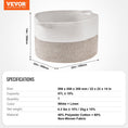 Load image into Gallery viewer, VEVOR Cotton Rope Storage Basket (22 x 22 x 14 in) 23gal Capacity - BagNook
