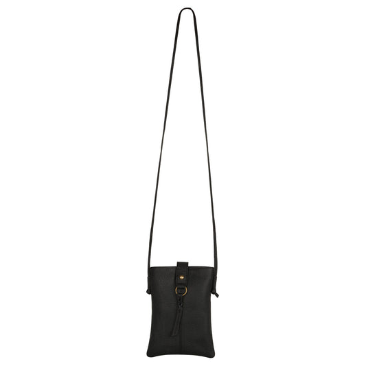 Jennie Small Crossbody bag w/ slim strap - Black - BagNook