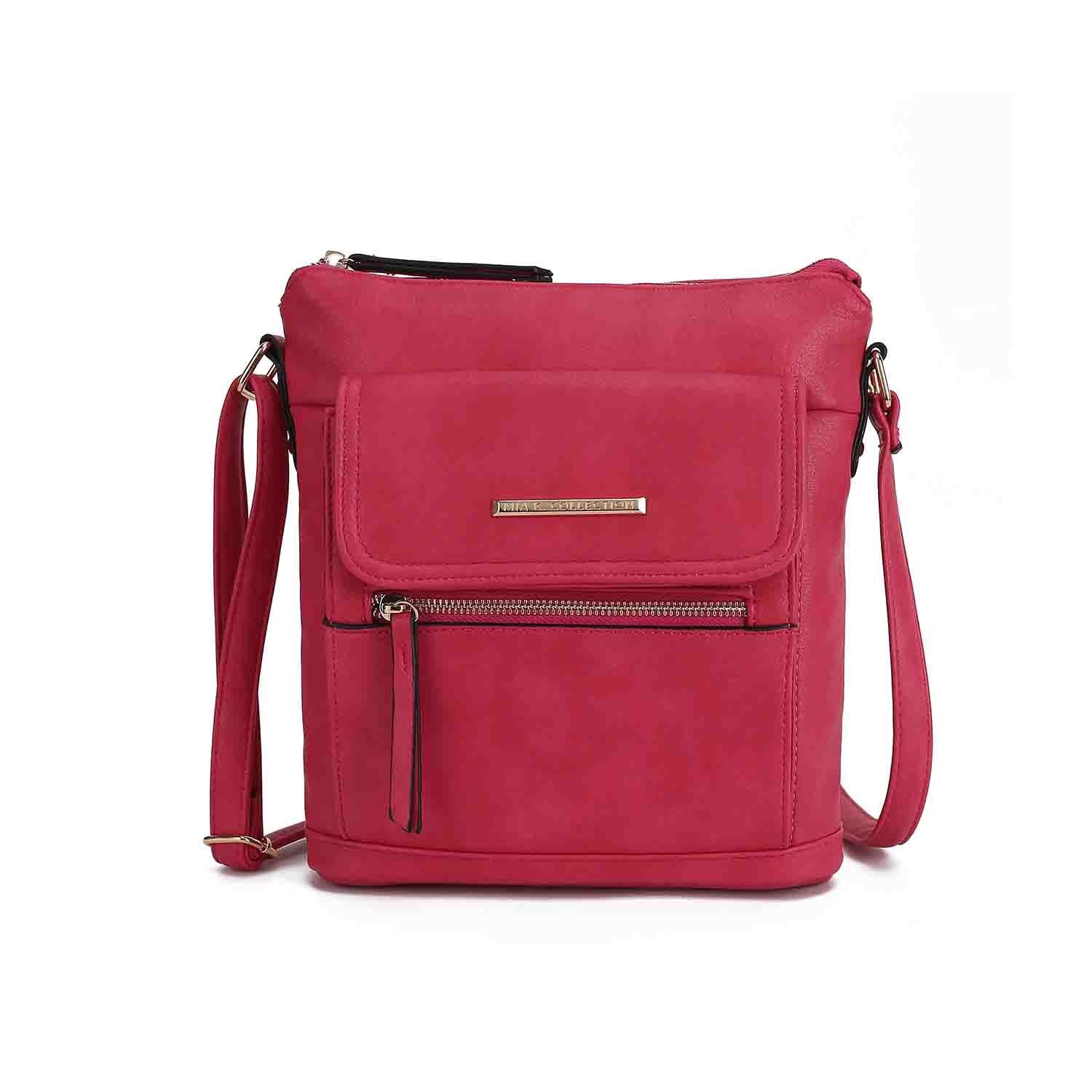 (fuchsia)Triss Women's Crossbody Bag by Mia K - BagNook