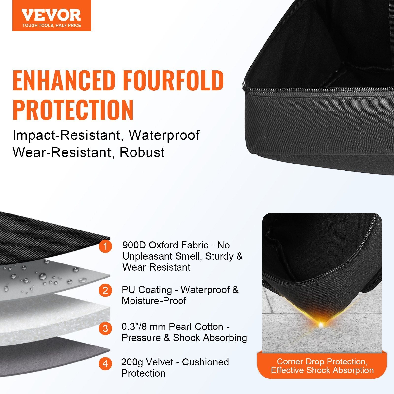 VEVOR Telescope Case 41" Multipurpose Shock-Absorbent Telescope Storage Bag - BagNook