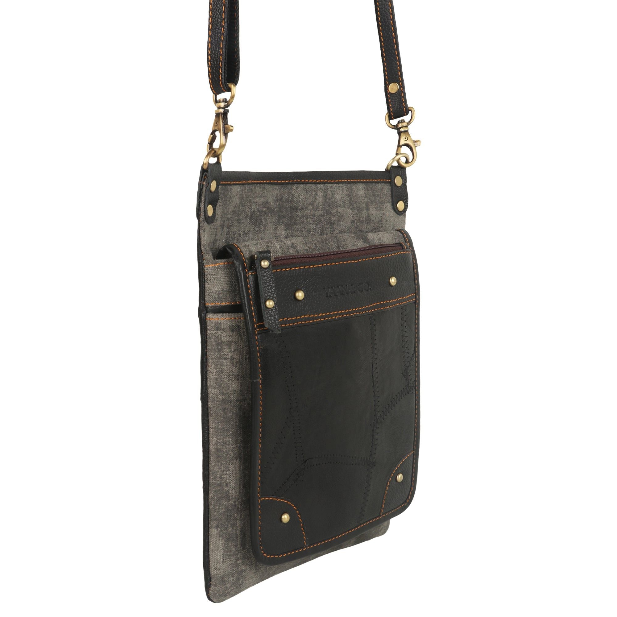 Vela Grey Clutch/Crossbody - Upcycled - BagNook
