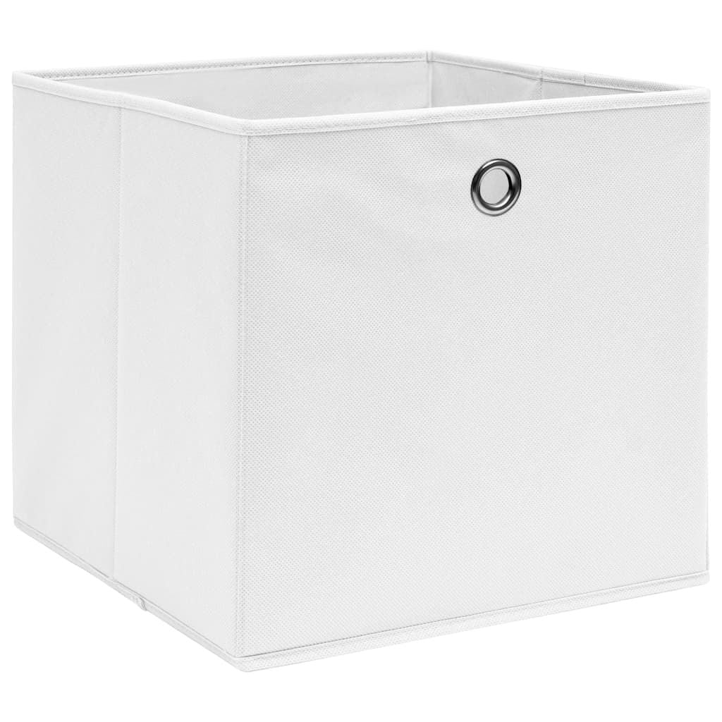 Storage Boxes 10pc Non-woven Fabric 11"x11"x11" - White - BagNook