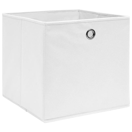 Storage Boxes 10pc Non-woven Fabric 11"x11"x11" - White - BagNook