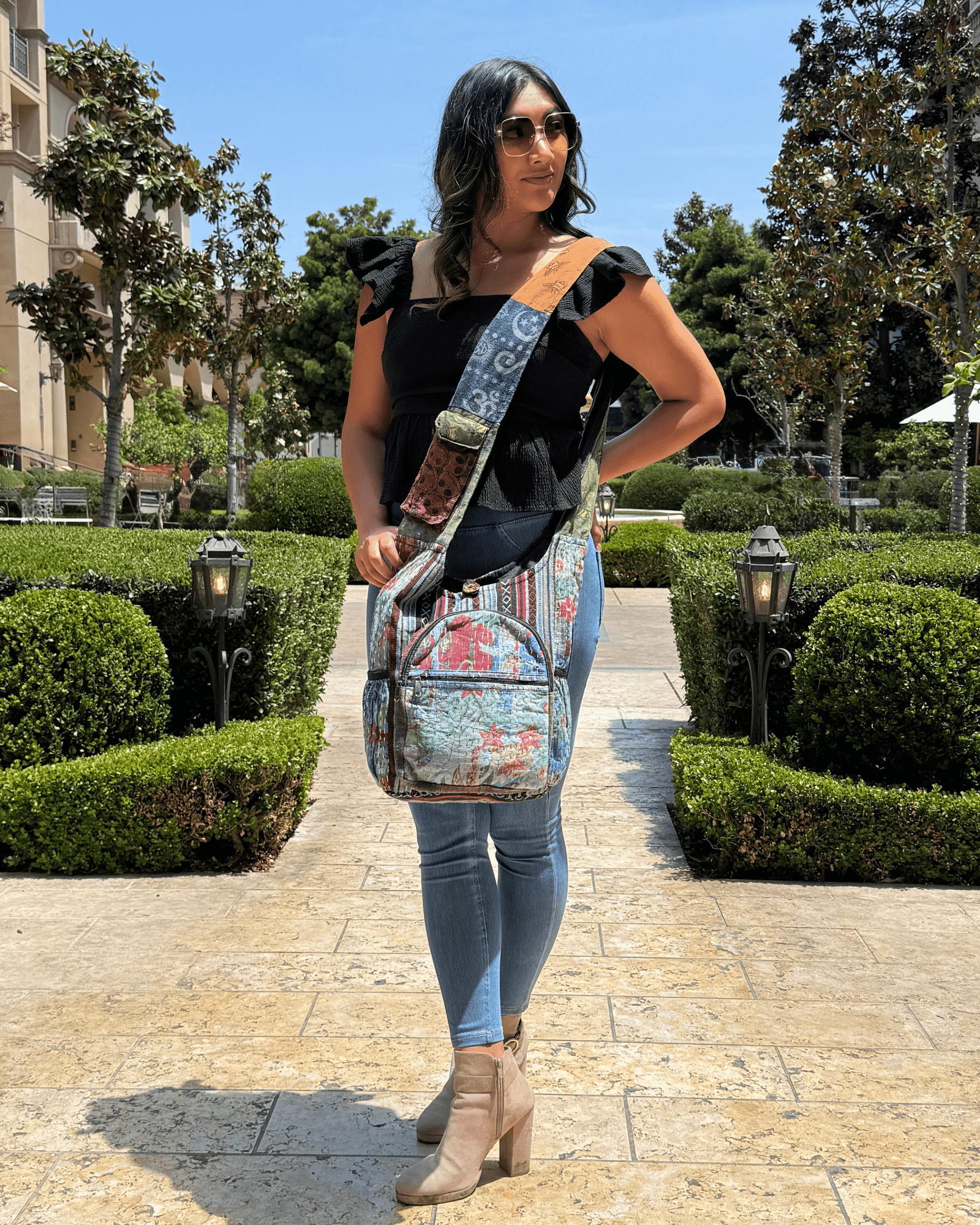 Kathmandu Collection | Vintage Patchwork Crossbody/Hobo Bag - BagNook