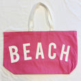 Load image into Gallery viewer, (pink)Let's Do Beach - Canvas Tote - BagNook
