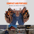 Load image into Gallery viewer, Adjustable Tool Belt, Brown - Cushioned for Comfort & Easily Customizable - BagNook
