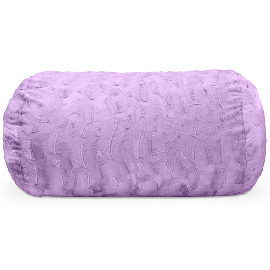 Jaxx Saxx 4 ft Sofa Bean Bag Couch - Faux Fur - Bellflower - BagNook