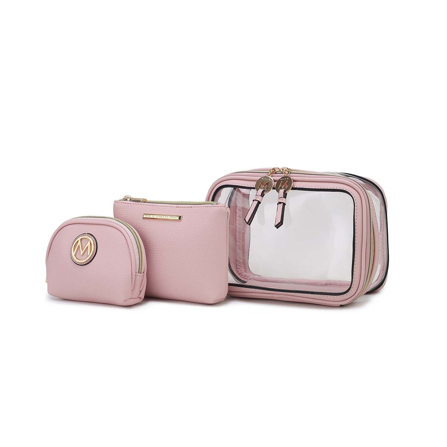(pink)Laura 10pc Makeup Set by Mia K - BagNook