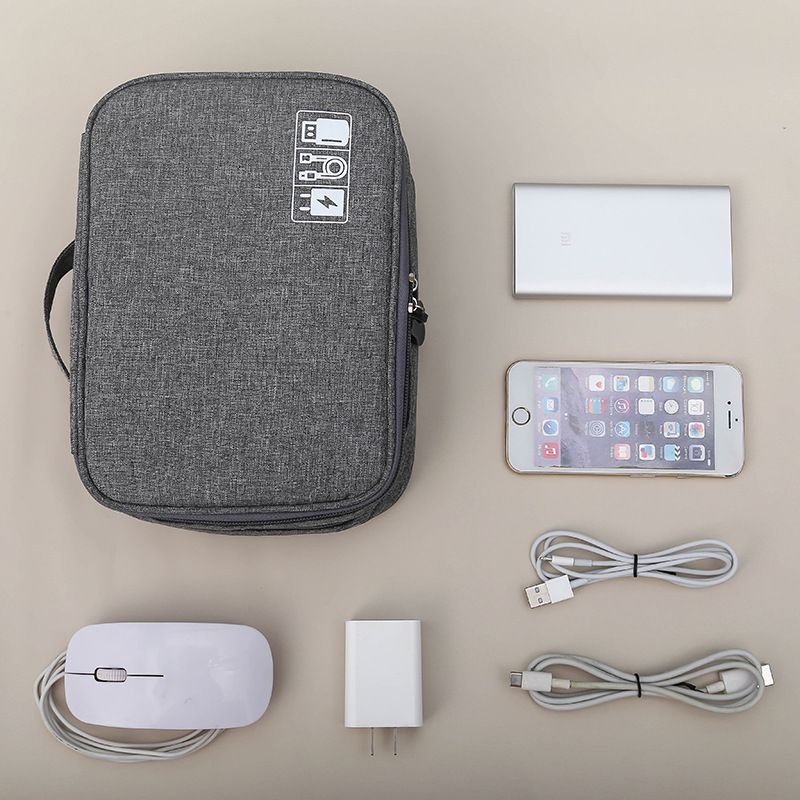 (gray)Waterproof Multi-Functional Digital Cable Storage Case - BagNook