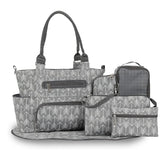 (dark grey)8pc Diaper Bag Set - BagNook
