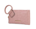 Load image into Gallery viewer, (pink)Simone Clutch/Wristlet Handbag Vegan Leather by Mia k - BagNook
