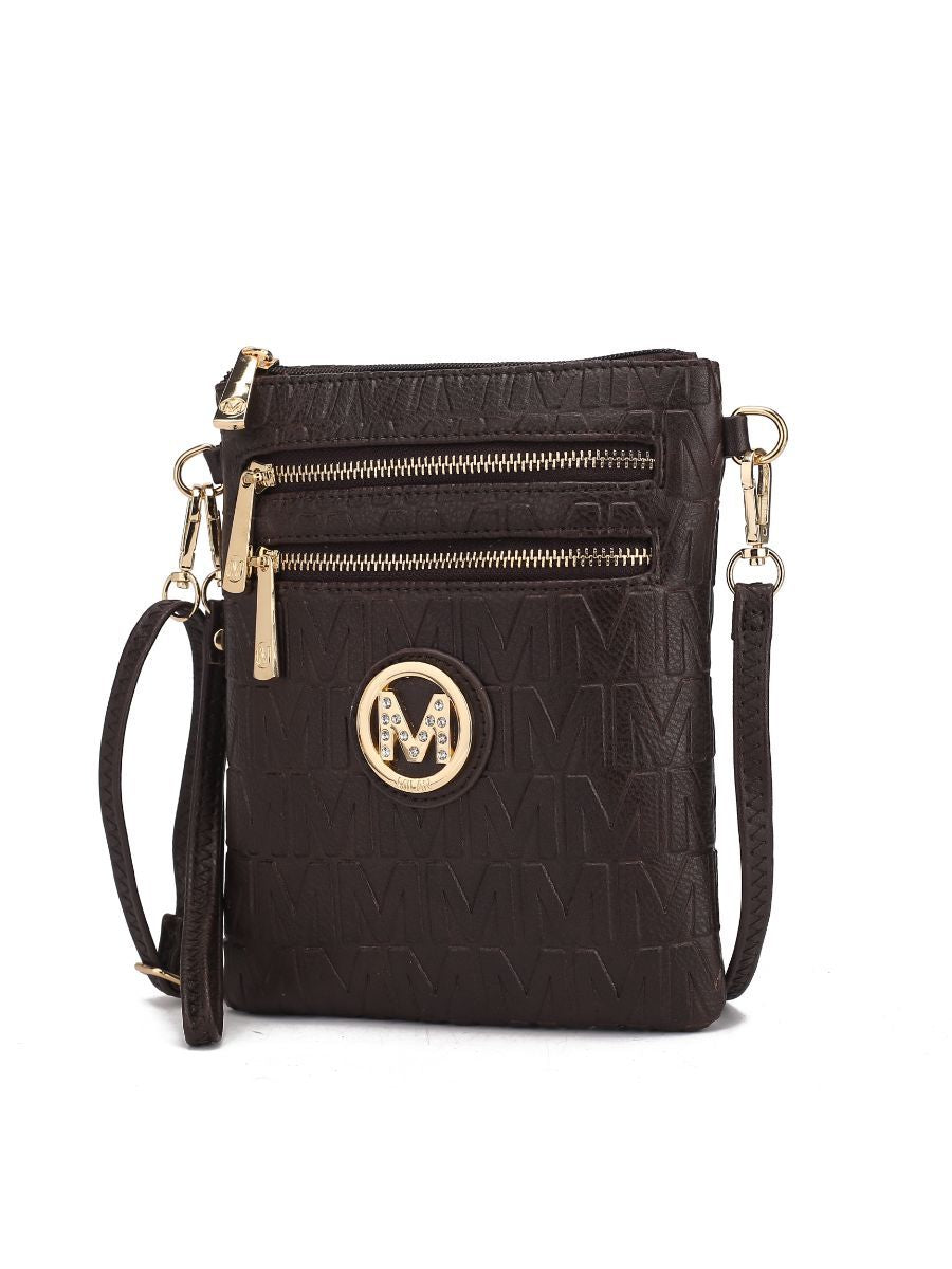 (chocolate)Scarlett Crossbody Handbag by Mia k - BagNook