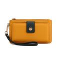 Load image into Gallery viewer, (yellow-olive)Olympe Vegan Leather Wristlet Wallet by Mia K - BagNook
