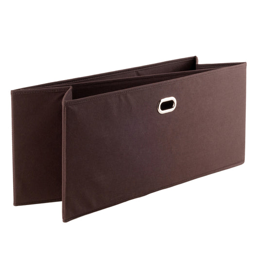 Torino 3-Pc Set Folding Fabric Baskets - Chocolate - BagNook