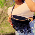 Load image into Gallery viewer, (black)Fringed Or Not Sling Bag w/ Detachable Fringe - BagNook
