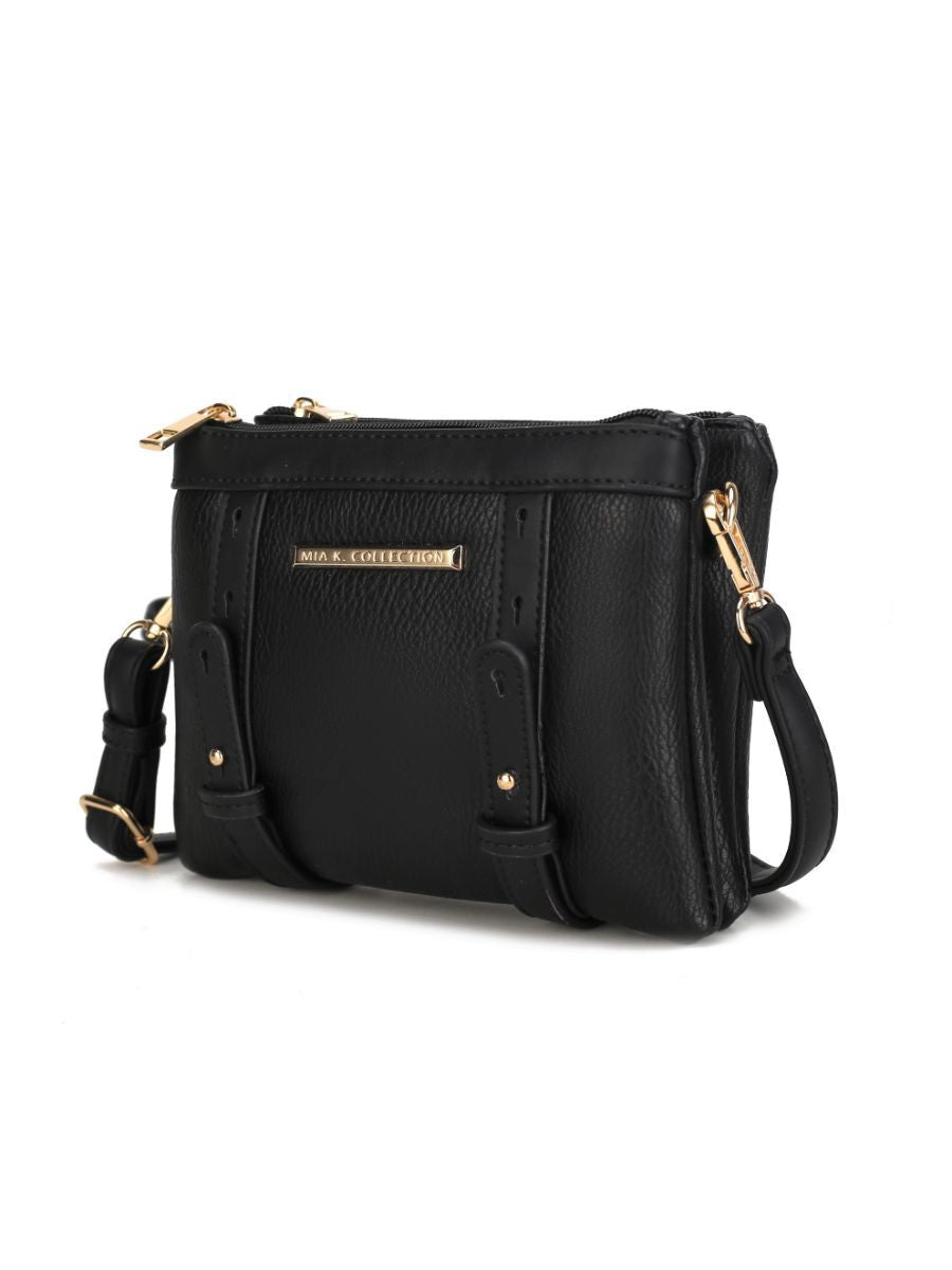 (black)Elsie Multi Compartment Crossbody Bag by Mia k - BagNook