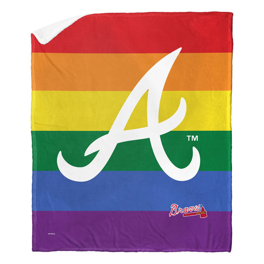 PRIDE SERIES - BRAVES - Silk Touch Sherpa Throw Blanket - BagNook