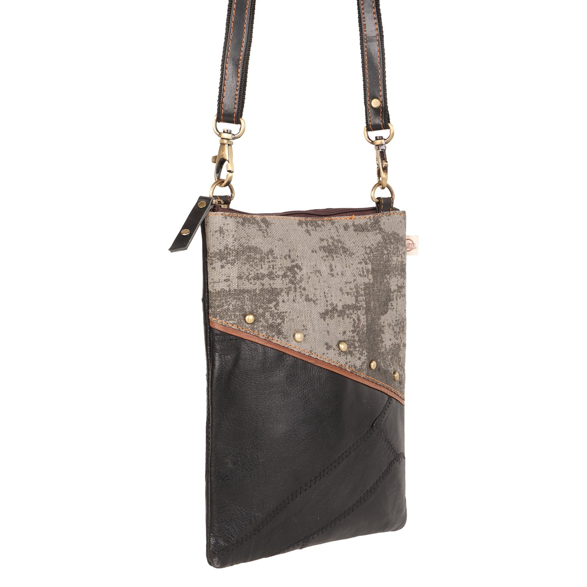Madison Black Brisk Crossbody - Upcycled - BagNook
