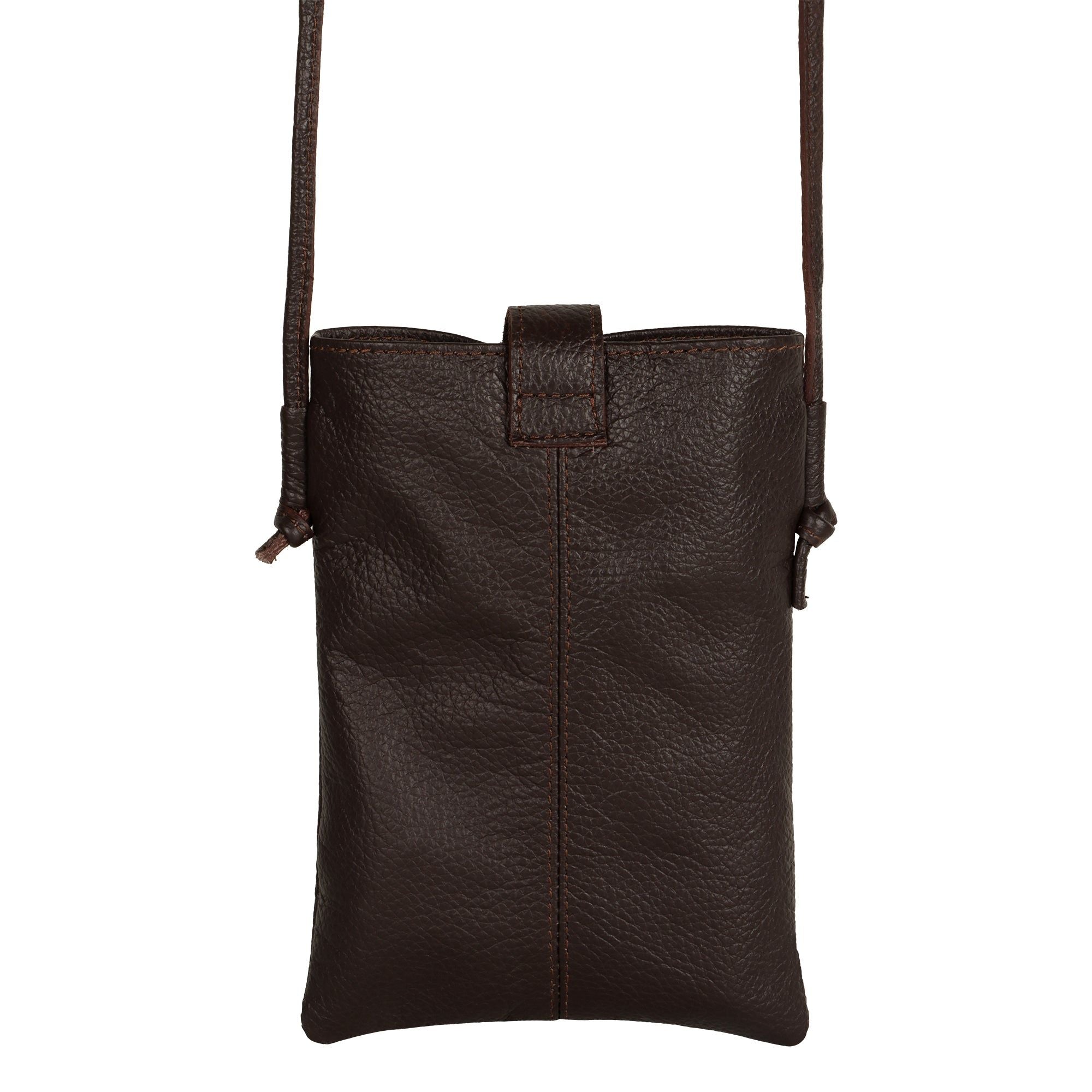 Jennie Small Crossbody bag w/ slim strap - Mahogany Brown - BagNook