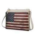 Load image into Gallery viewer, (beige)Madeline Vegan Leather Flag Women Crossbody by Mia K - BagNook
