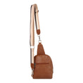 Load image into Gallery viewer, Tour Sling backpack w/ Front Pocket - Classic Brown - Upcycled - BagNook
