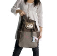 Load image into Gallery viewer, Bear Loves Fish 100% Cotton Fabric Art School Backpack - BagNook
