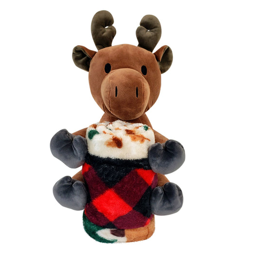 Rollee Pollee Moose Parade - Throw Blanket & Hugger Set - BagNook