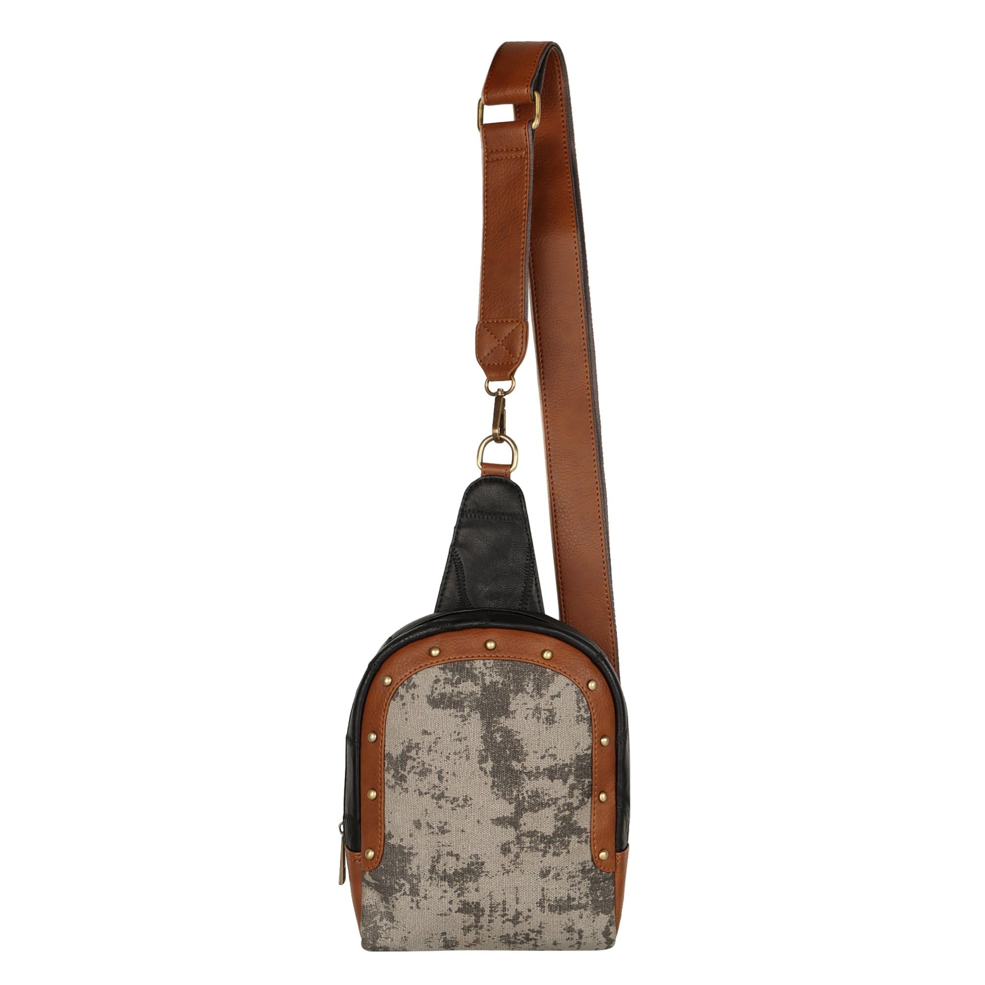 Tour Sling backpack w/ Front Pocket - Carbon Grey - Upcycled - BagNook