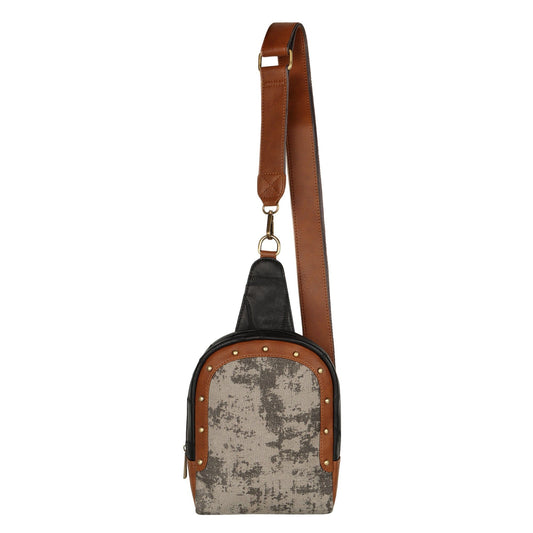 Tour Sling backpack w/ Front Pocket - Carbon Grey - Upcycled - BagNook