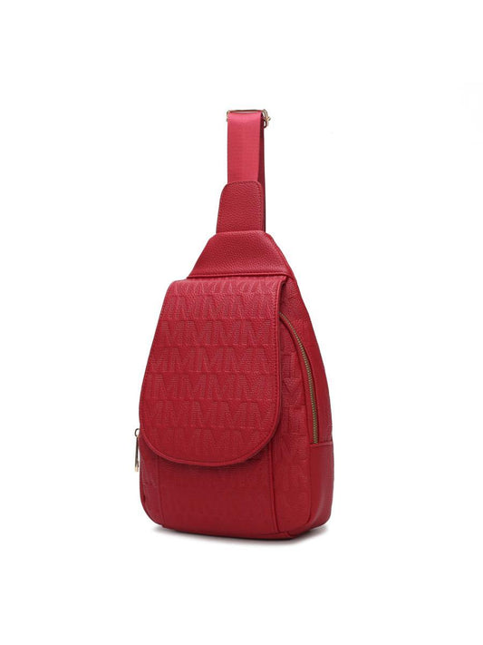 (red)Cleisy M Embossed Women Sling Bag by MKF - BagNook
