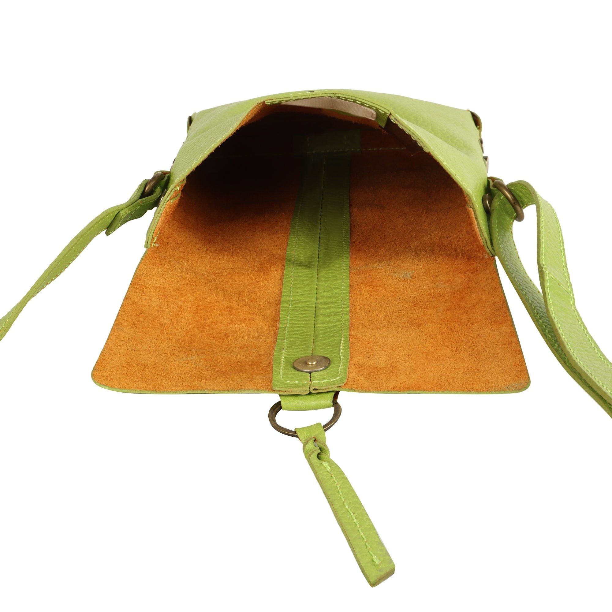 Jane Long Crossbody w/Top Flap & Tassel - Lime Green - BagNook