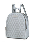 Load image into Gallery viewer, (light blue)Sloane Vegan Leather Multi-Compartment Backpack by Mia K - BagNook
