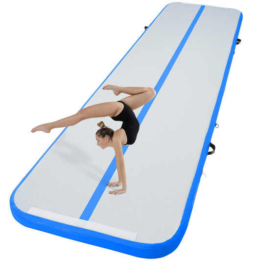 VEVOR Gymnastics Inflatable Air Mat, 4" Thick, 13ft Blue - BagNook