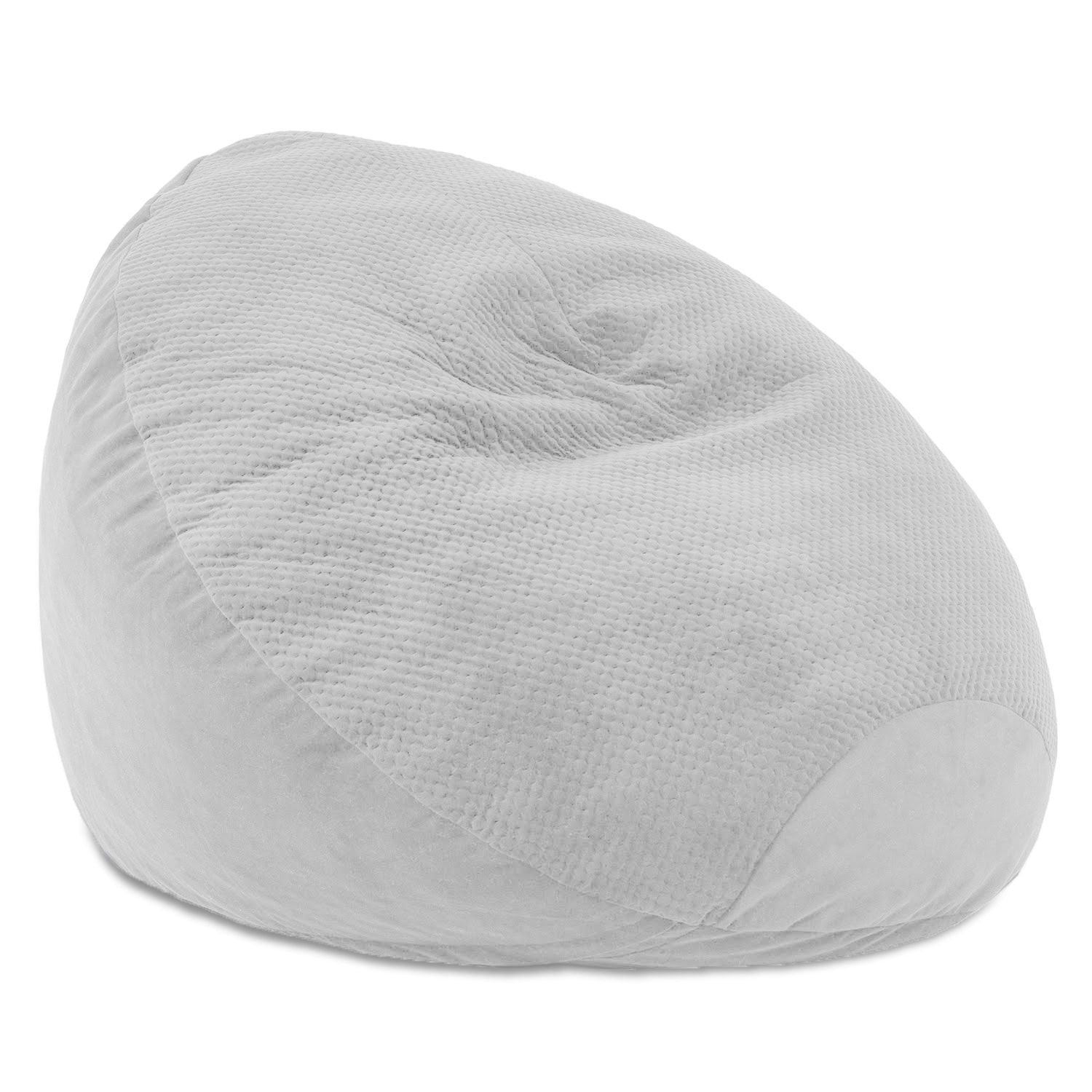 Jaxx Koku Bean Bag - Velvish/Turbo, Grey - BagNook