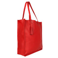 Load image into Gallery viewer, Rue Book Shop Tote - Upcycled Leather - Vibrant Red - BagNook
