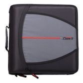 (jet black)The Mighty Zip Tab-3 Inch Zipper Binder w/Removeable Folder - BagNook