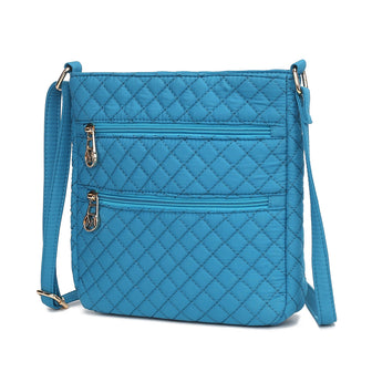 (turquoise)Lainey Solid Quilted Crossbody by Mia K - BagNook