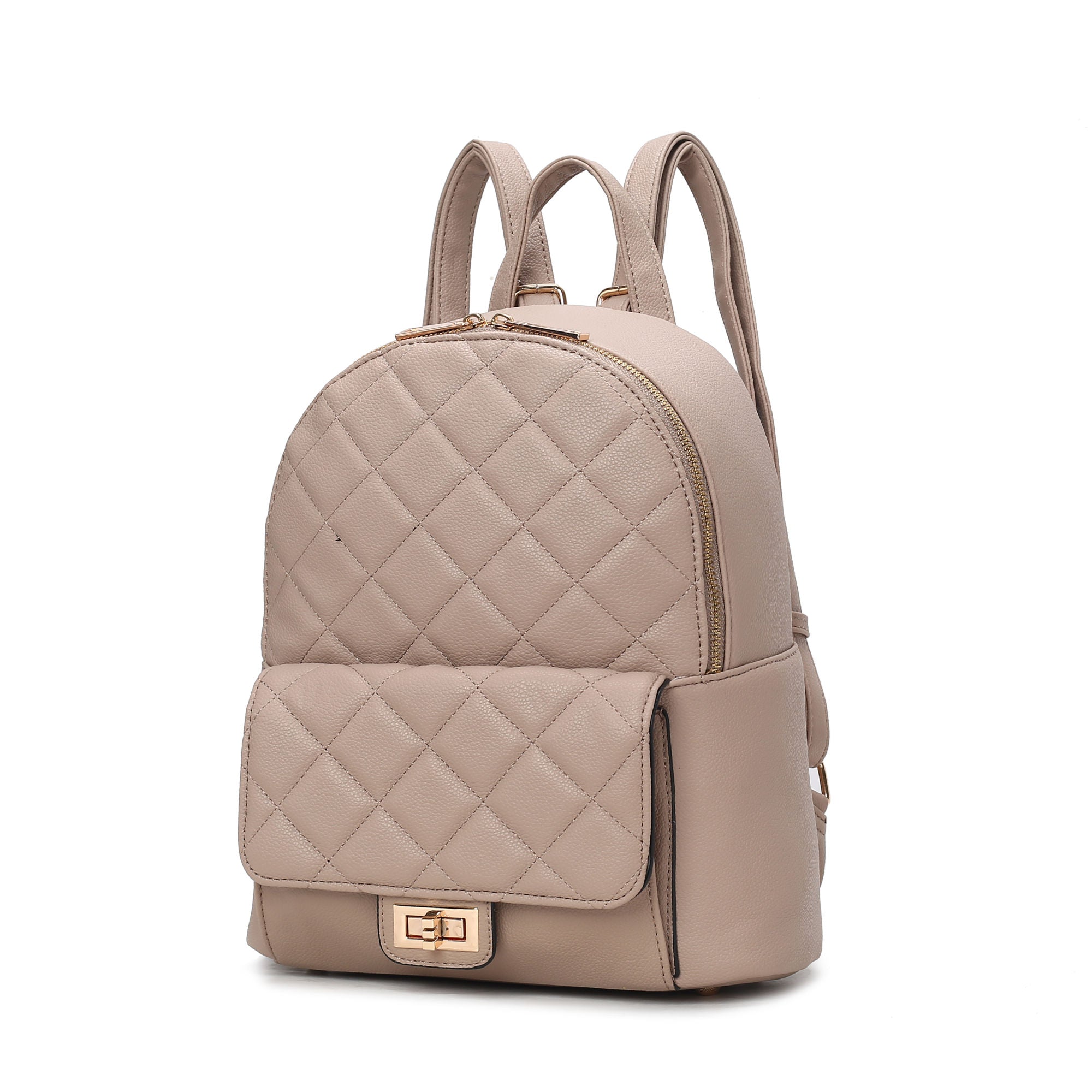 (sand)Dimitria Quilted Daypack by Mia K - BagNook