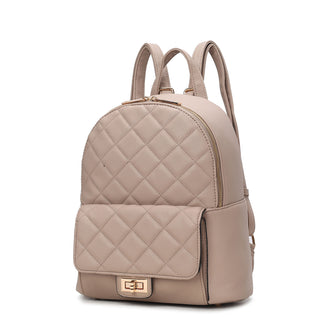 (sand)Dimitria Quilted Daypack by Mia K - BagNook