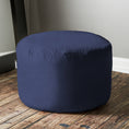 Load image into Gallery viewer, Jaxx Saxx 3 ft Round Bean Bag - Navy - BagNook
