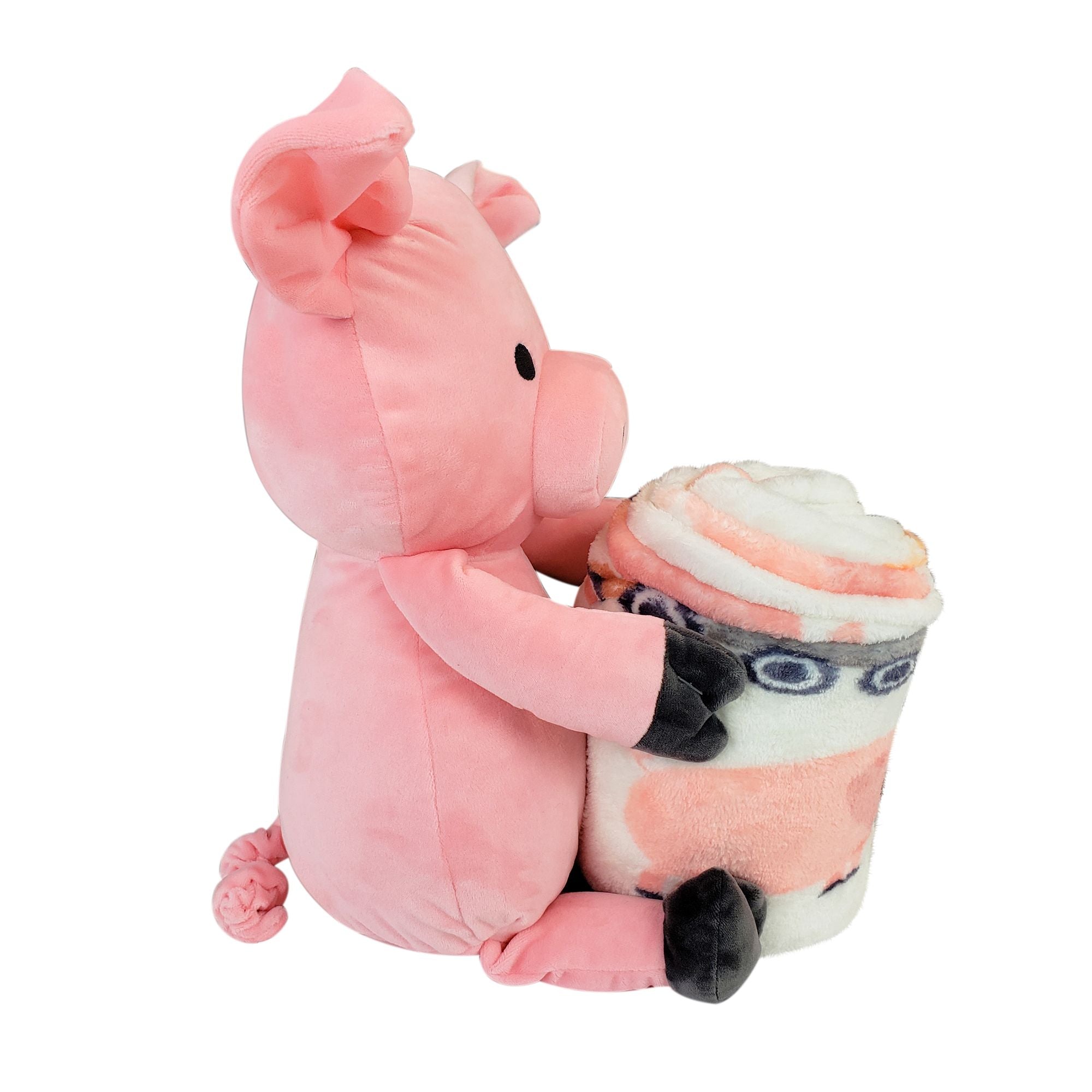 Rollee Pollee Pig Pen - Throw Blanket & Hugger Set - BagNook