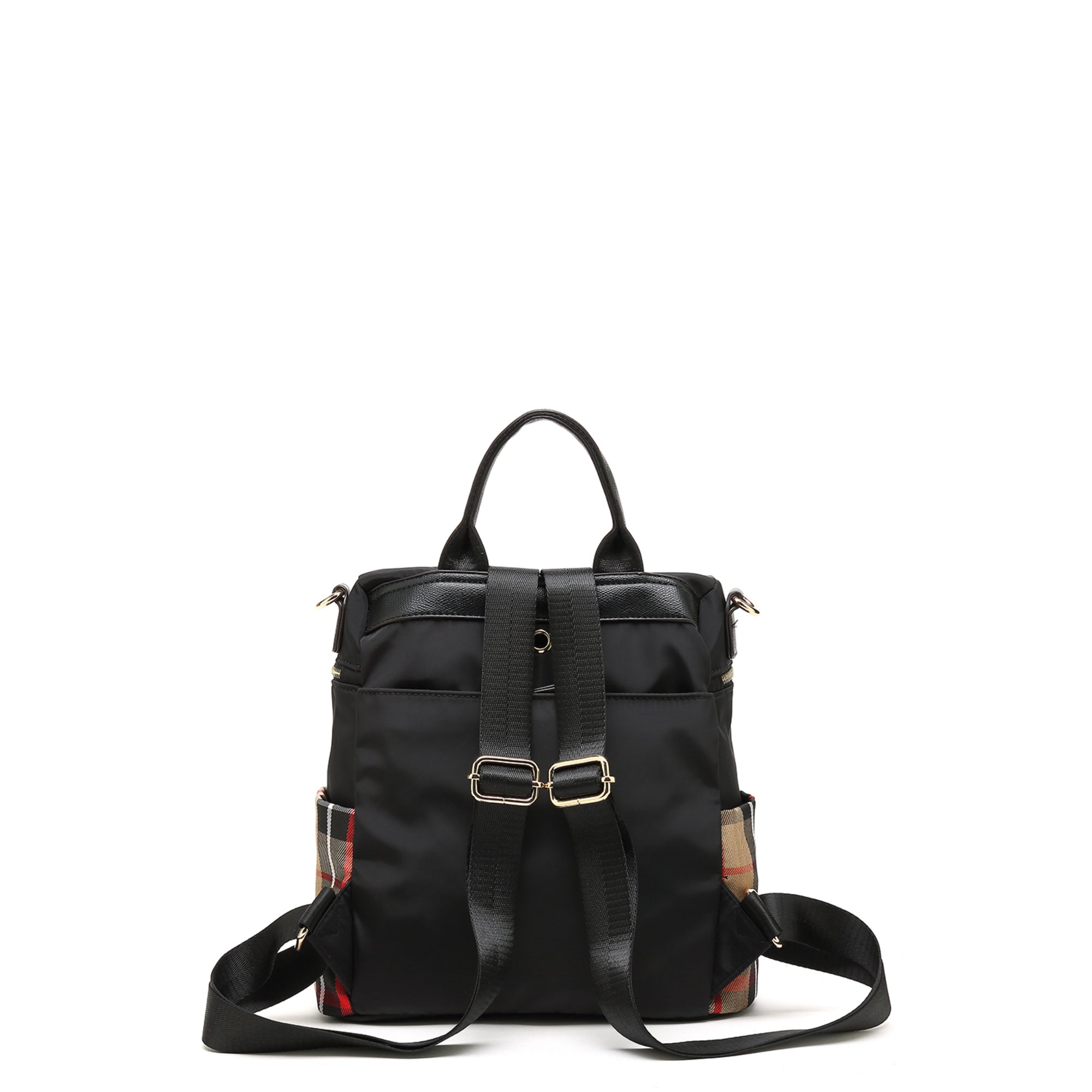 (brown)Nishi Plaid Backpack Women by Mia K - BagNook